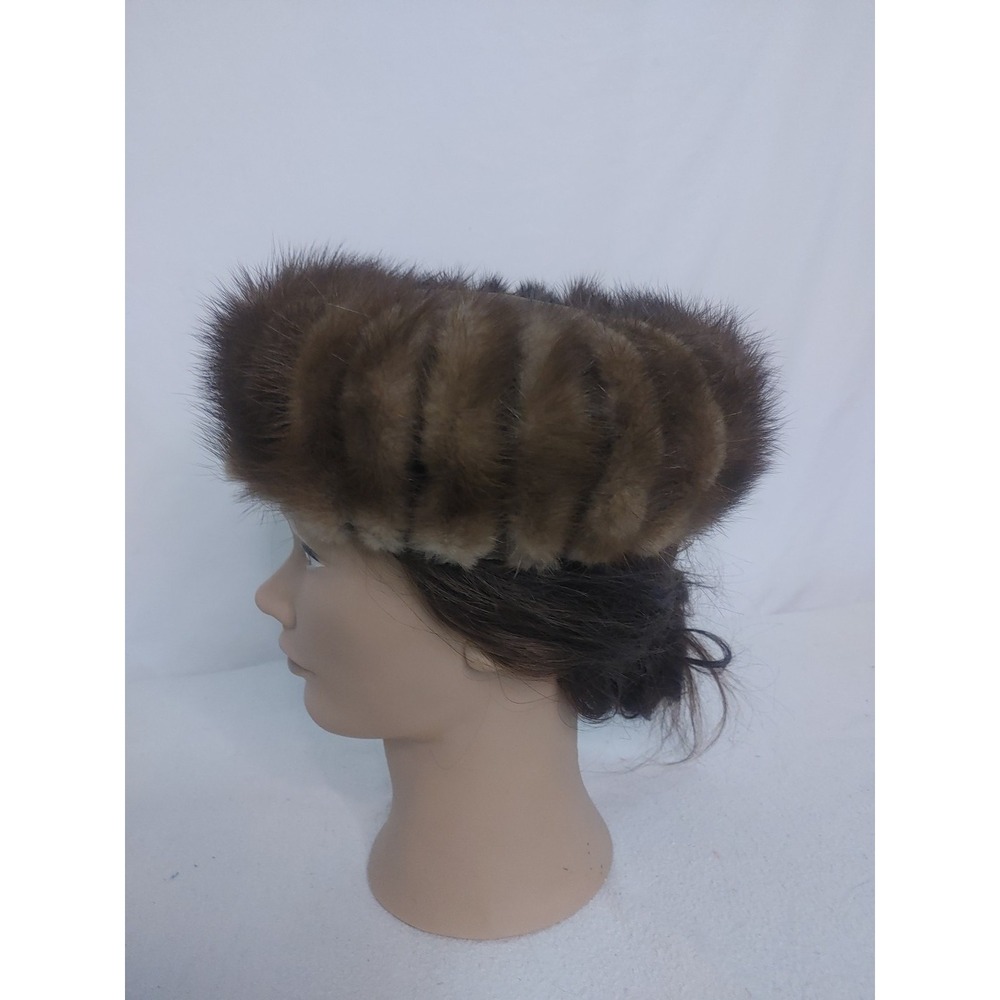 50'S Statement Mink Fur Hat Natural Mink VINTAGE 1950S MILLINERY VTG